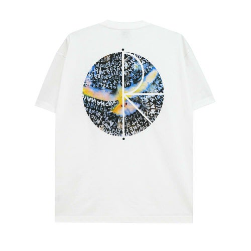 POLAR T-SHIRT ポーラー Tシャツ FILL LOGO SEARCHING FOR PEACE WHITE スケートボード スケボー 