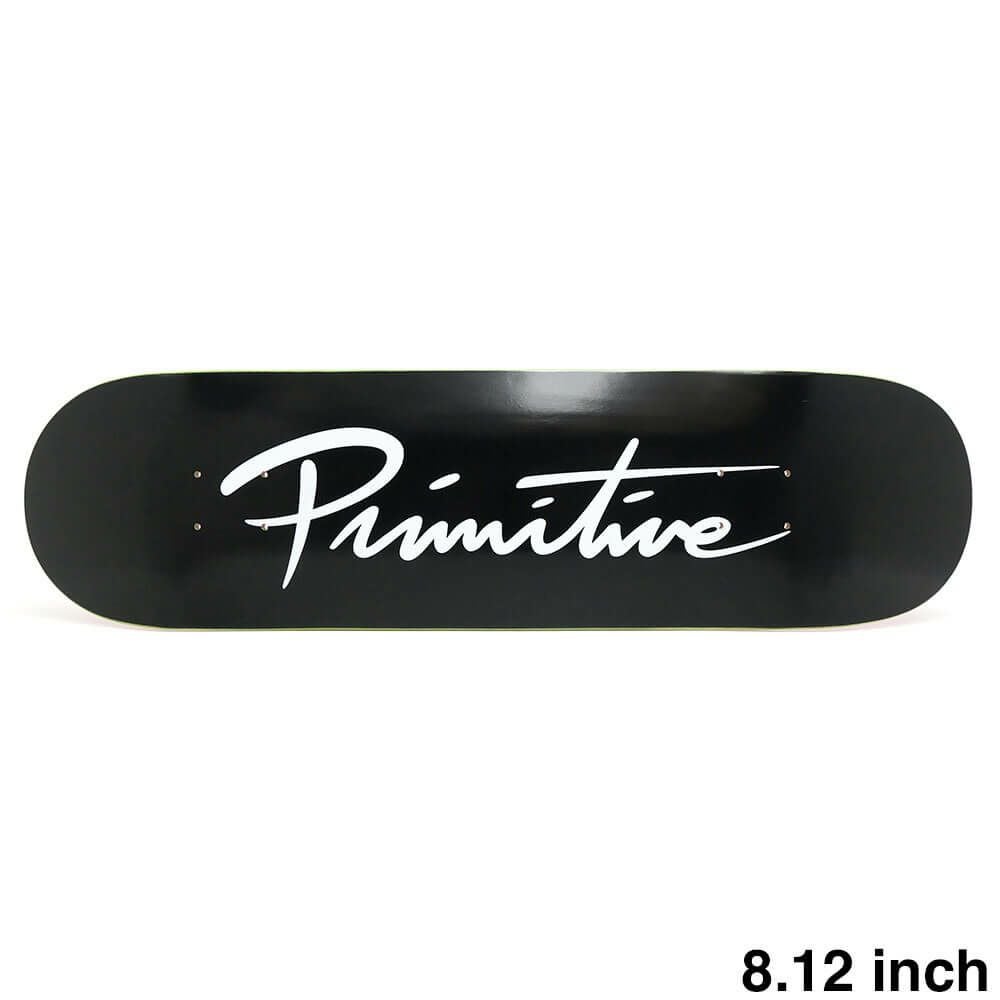 PRIMITIVE DECK プリミティブ デッキ TEAM NUEVO SCRIPT CORE BLACK/WHITE 8.12 スケートボード スケボー 1