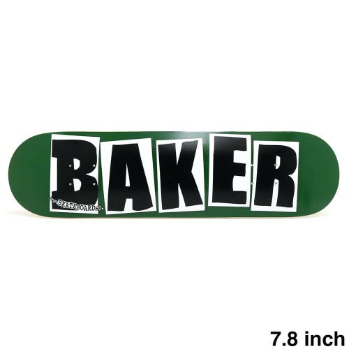 BAKER DECK ベイカー デッキ TEAM BRAND LOGO GREEN/BLACK 7.8（DSM） スケートボード スケボー 1