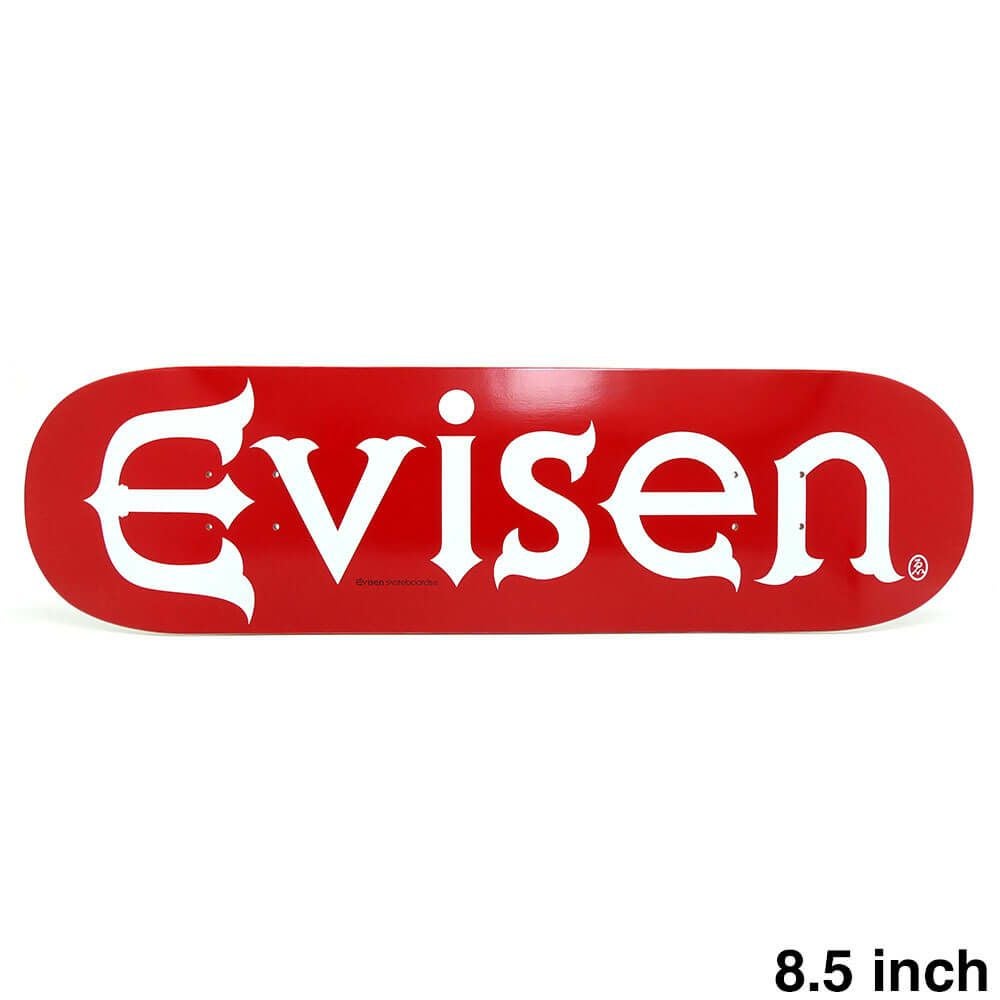 EVISEN DECK エビセン デッキ TEAM EVI-LOGO RED 8.5 スケートボード スケボー 1