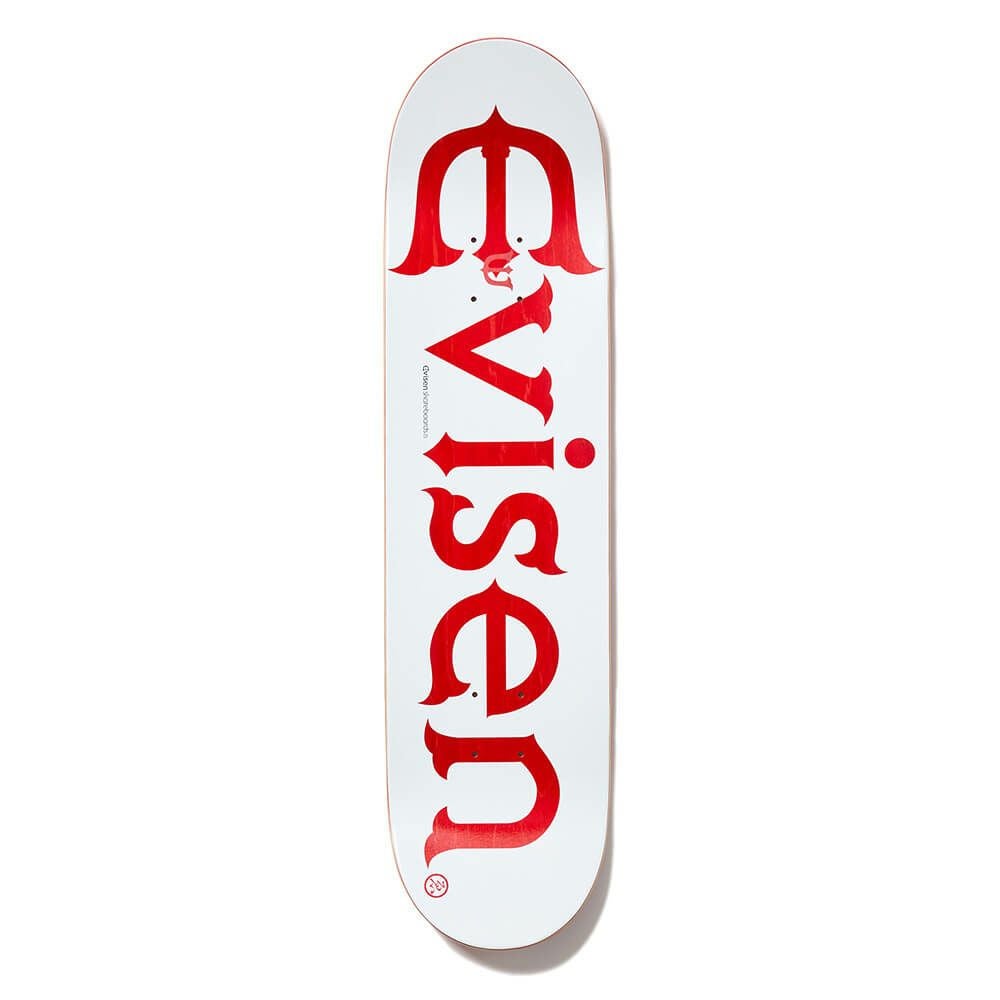 EVISEN DECK エビセン デッキ TEAM EVI-LOGO RED 8.0 スケートボード スケボー 3