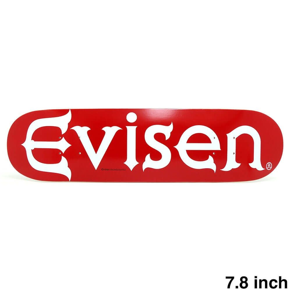 EVISEN DECK エビセン デッキ TEAM EVI-LOGO RED 7.8 スケートボード スケボー 1
