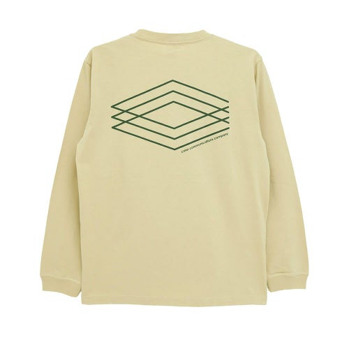 COLOR COMMUNICATIONS LONG SLEEVE カラーコミュニケーションズ ロングスリーブTシャツ 3C DIAMONDS SAND BEIGE スケートボード スケボー 