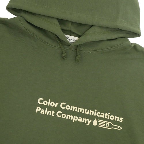 COLOR COMMUNICATIONS HOOD カラーコミュニケーションズ パーカー RE-PAINT COMPANY 2 2024 LIGHT OLIVE スケートボード スケボー 1
