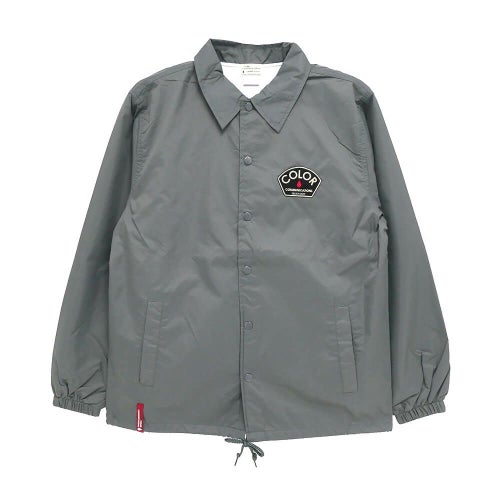 COLOR COMMUNICATIONS JACKET カラーコミュニケーションズ ジャケット DESIGN DEPT PATCH COACH CHARCOAL スケートボード スケボー 