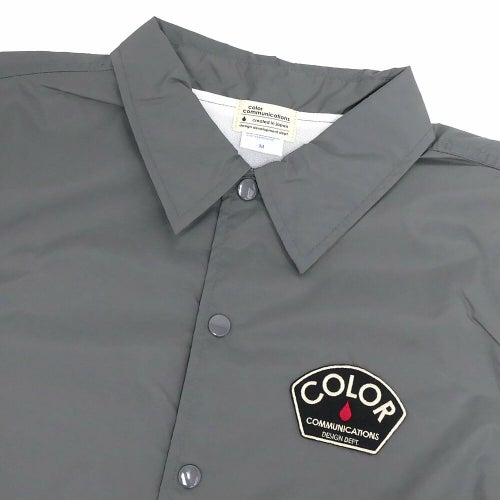 COLOR COMMUNICATIONS JACKET カラーコミュニケーションズ ジャケット DESIGN DEPT PATCH COACH CHARCOAL スケートボード スケボー 1