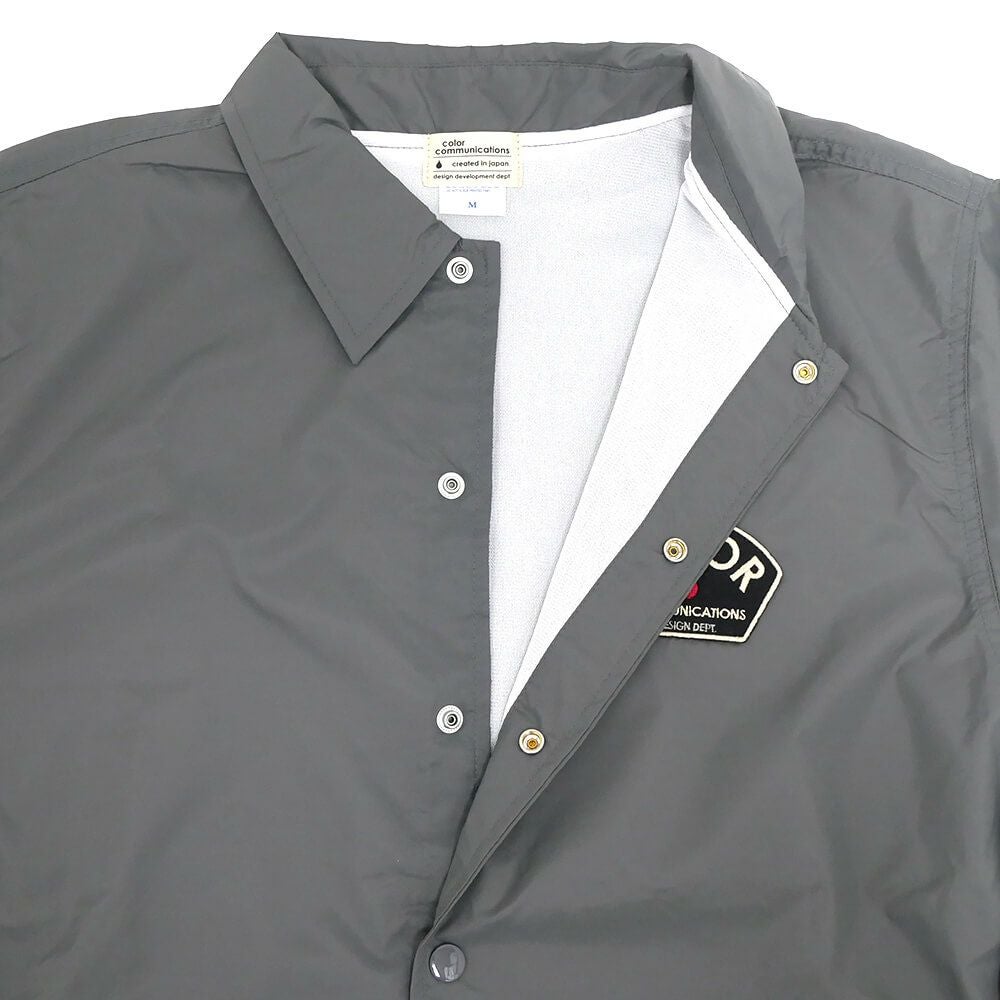 COLOR COMMUNICATIONS JACKET カラーコミュニケーションズ ジャケット DESIGN DEPT PATCH COACH CHARCOAL スケートボード スケボー 2