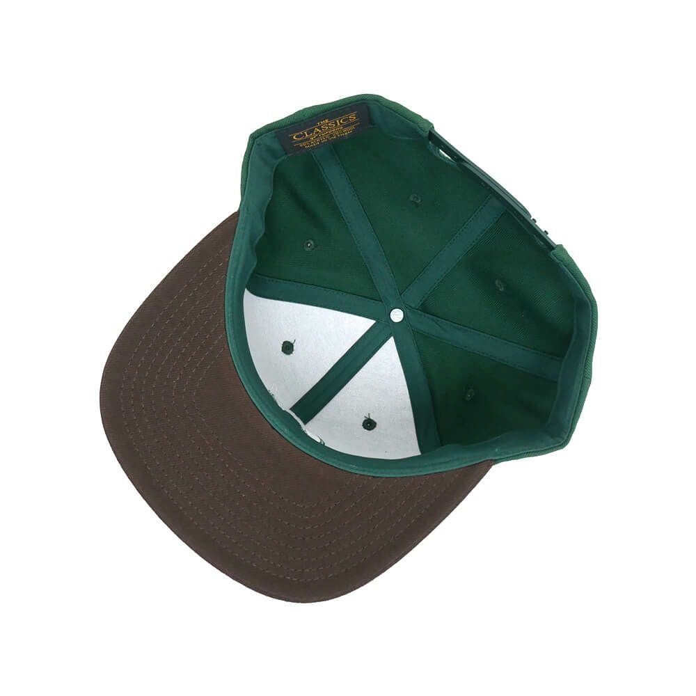 COLOR COMMUNICATIONS CAP カラーコミュニケーションズ キャップ BBC 2 TONE SNAPBACK GREEN/BROWN スケートボード スケボー 4