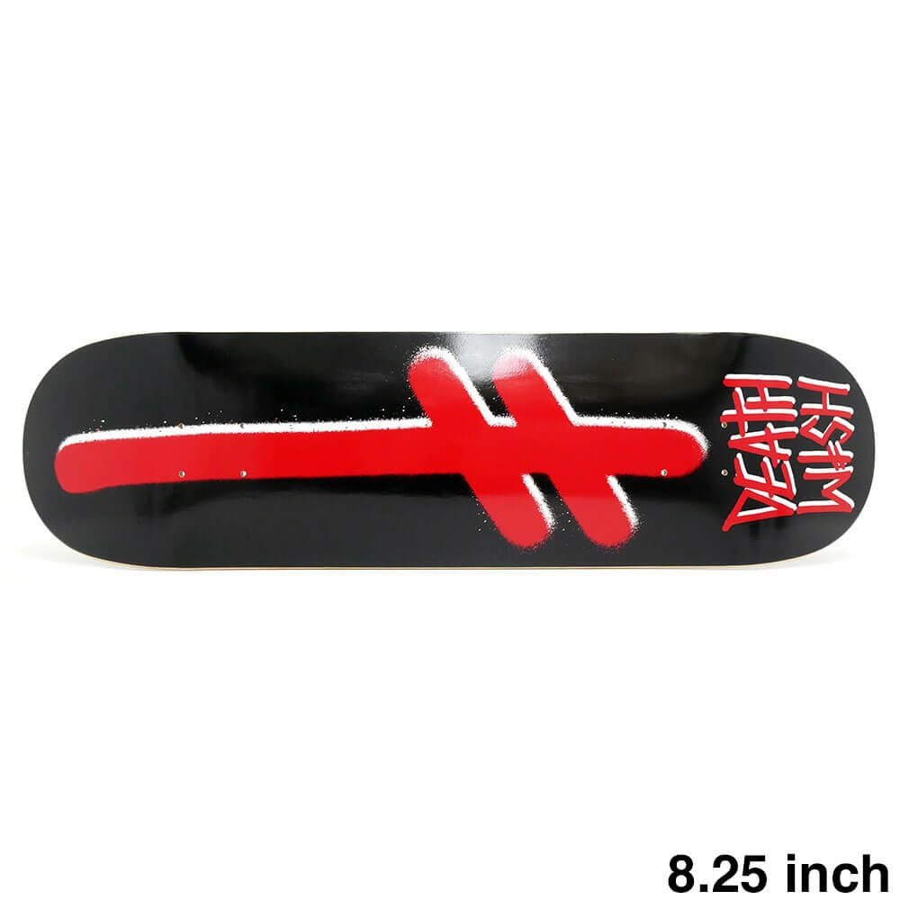 （セール）DEATHWISH DECK デスウィッシュ デッキ TEAM GANG LOGO BLACK/RED 8.25 スケートボード スケボー 1