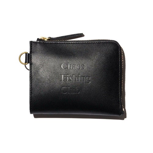 CHAOS FISHING CLUB WALLET カオスフィッシングクラブ サイフ LOGO LEATHER WALLET 2.0 BLACK スケートボード スケボー　1