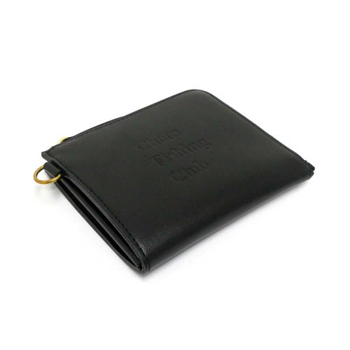 CHAOS FISHING CLUB WALLET カオスフィッシングクラブ サイフ LOGO LEATHER WALLET 2.0 BLACK スケートボード スケボー　3
