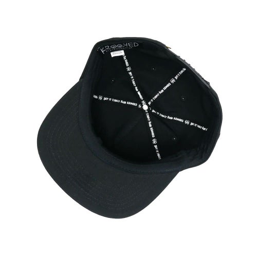 KROOKED CAP クルキッド キャップ KOFFIN SNAPBACK BLACK スケートボード スケボー 3