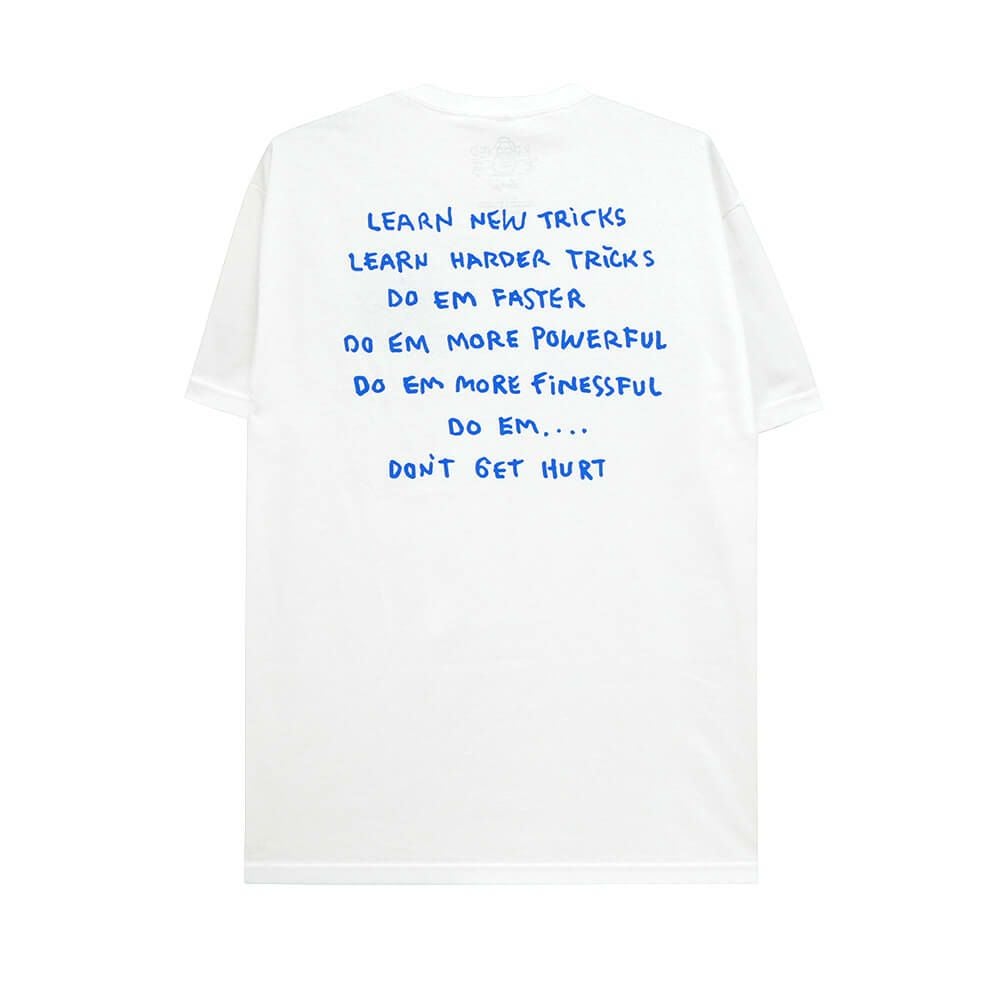 KROOKED T-SHIRT クルキッド Tシャツ NEW TRICKS WHITE スケートボード スケボー 