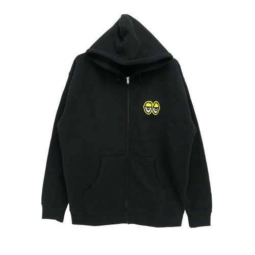 KROOKED HOOD クルキッド パーカー NEW TRICKS ZIP UP BLACK スケートボード スケボー 1
