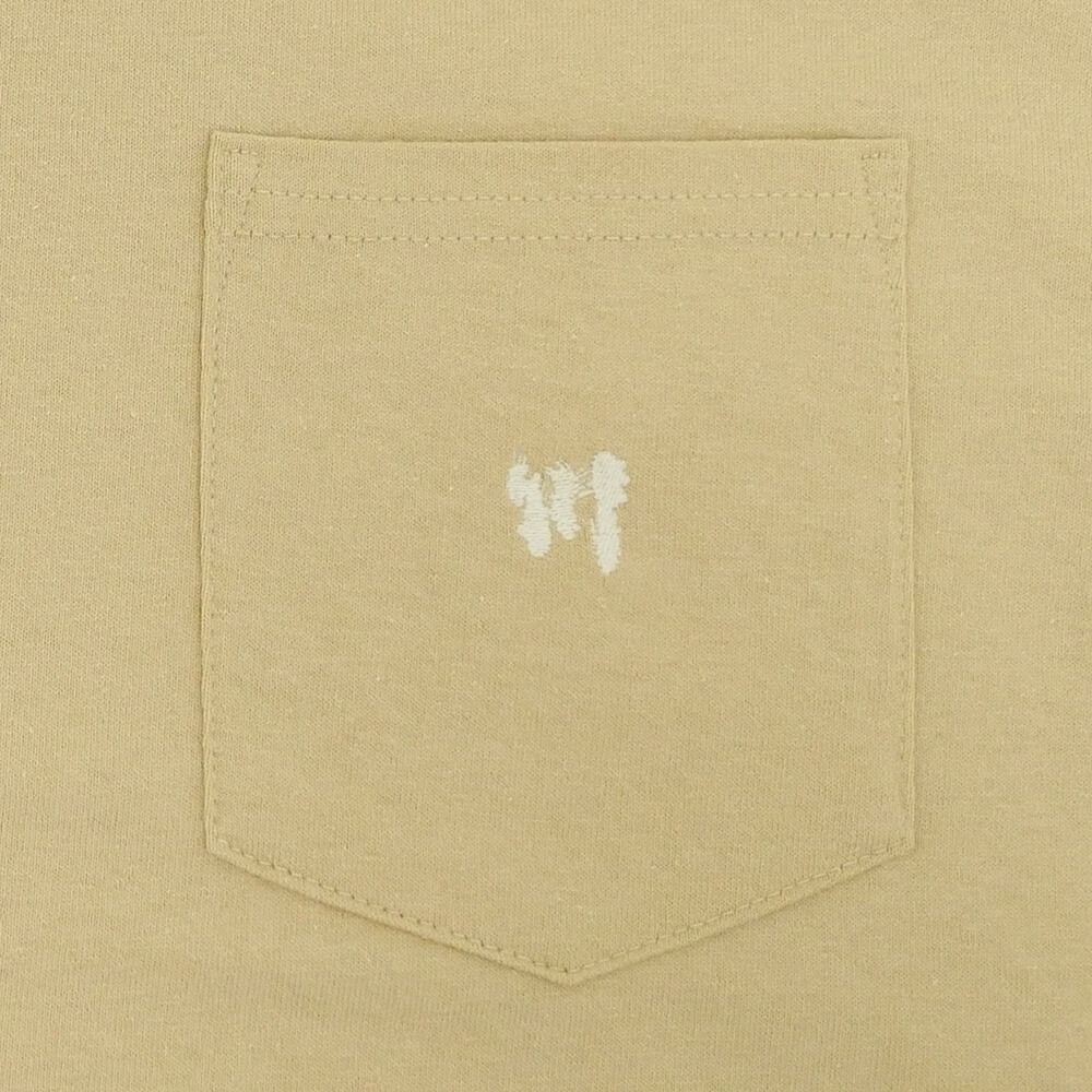 KAWA T-SHIRT 川 Tシャツ 川 LOGO 1POINT POCKET SAND/WHITE スケートボード スケボー 2