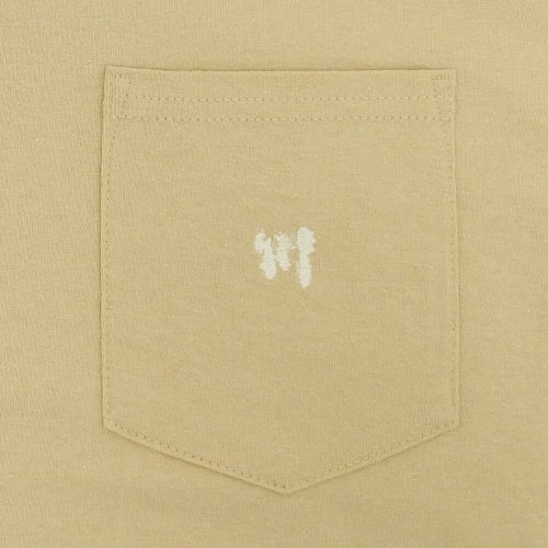 KAWA T-SHIRT 川 Tシャツ 川 LOGO 1POINT POCKET SAND/WHITE スケートボード スケボー 2