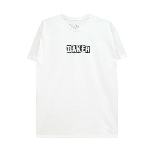 BAKER T-SHIRT ベイカー Tシャツ LIBRARY CARD WHITE スケートボード スケボー 