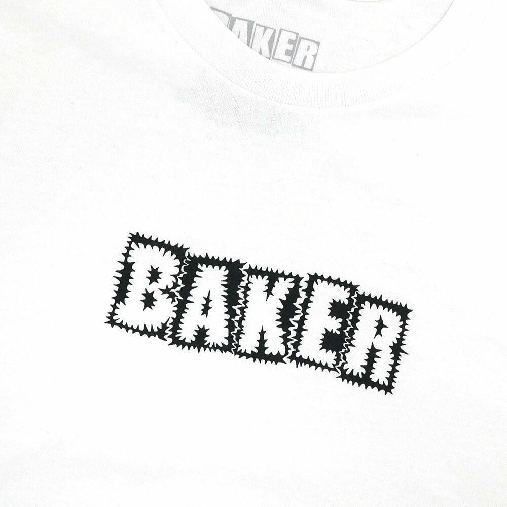 BAKER T-SHIRT ベイカー Tシャツ LIBRARY CARD WHITE スケートボード スケボー 1