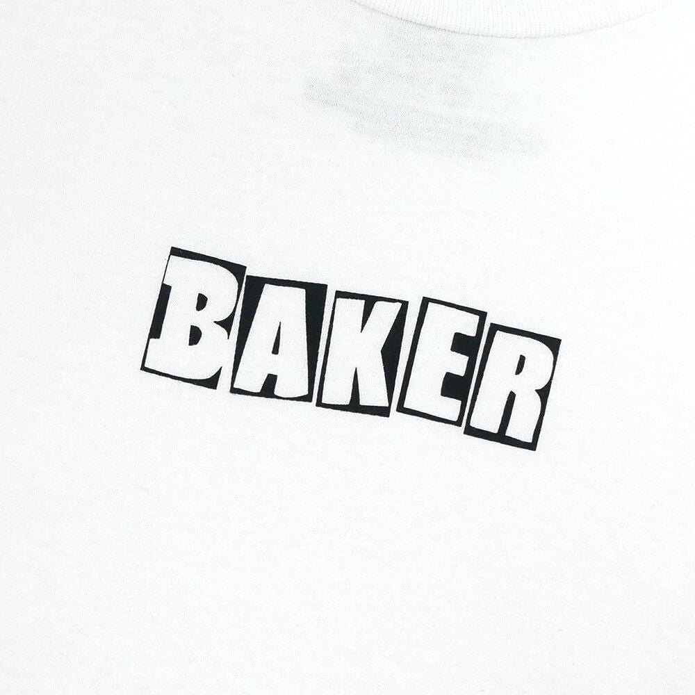BAKER T-SHIRT ベイカー Tシャツ BRAND LOGO WHITE スケートボード スケボー 1