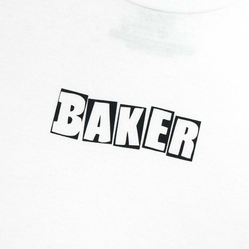 BAKER T-SHIRT ベイカー Tシャツ BRAND LOGO WHITE スケートボード スケボー 1