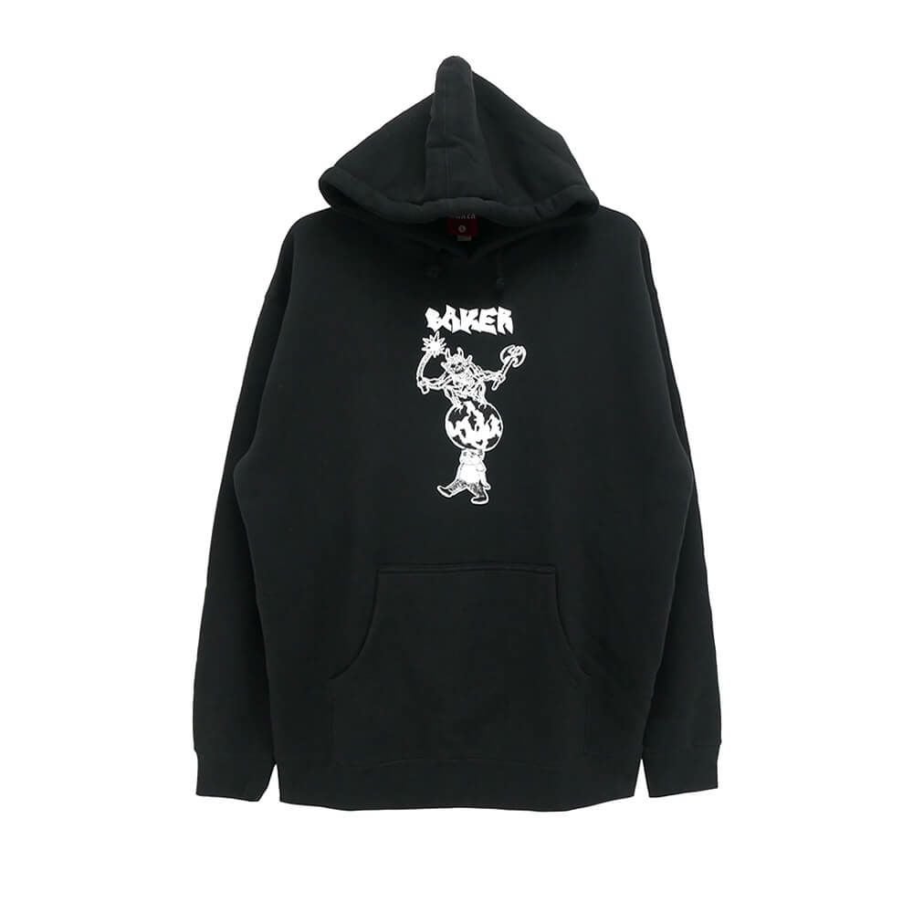 BAKER HOOD ベイカー パーカー WORLD CRUSHER BLACK スケートボード スケボー 