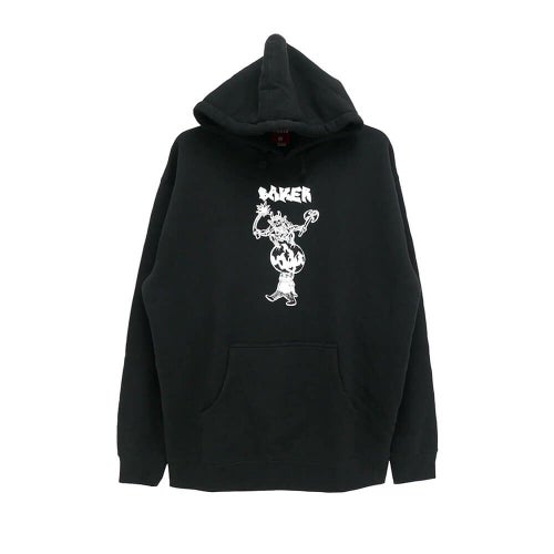 BAKER HOOD ベイカー パーカー WORLD CRUSHER BLACK スケートボード スケボー 