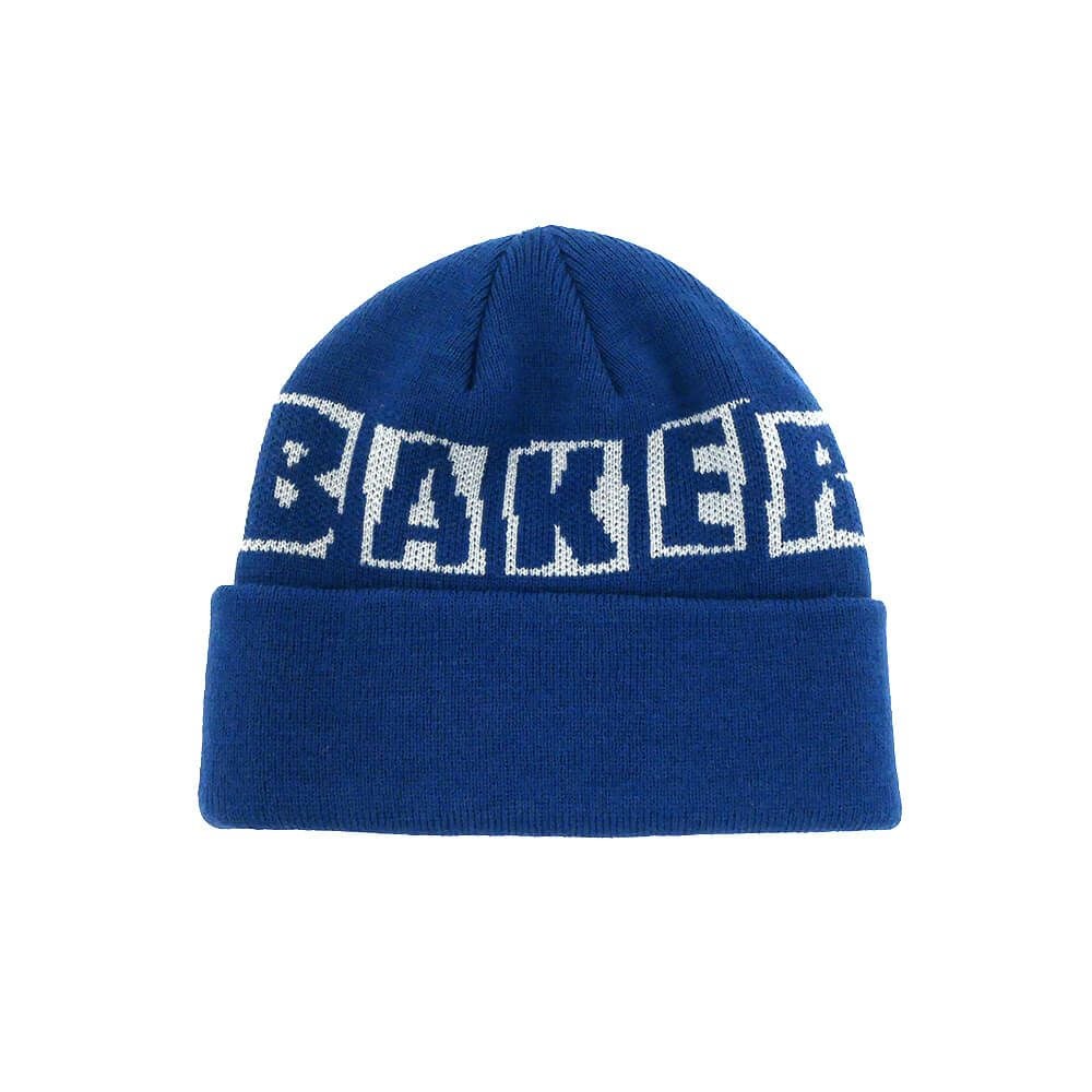 BAKER KNITCAP ベイカー ニットキャップ BRAND LOGO BEANIE NAVY スケートボード スケボー 