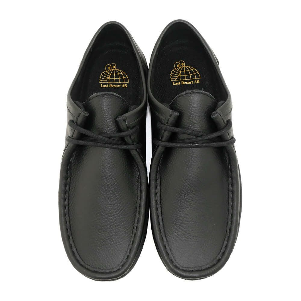 LAST RESORT AB SHOES ラストリゾートエービー シューズ スニーカー VM006 MOC LEATHER LO BLACK/BLACK スケートボード スケボー 3