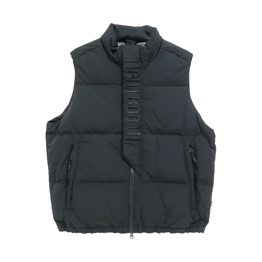 TIGHTBOOTH（TBPR） JACKET タイトブース ジャケット PLAC DOWN VEST BLACK スケートボード スケボー 