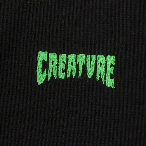 CREATURE LONG SLEEVE クリーチャー ロングスリーブTシャツ WEB THERMAL TOP BLACK/GREEN スケートボード スケボー 2