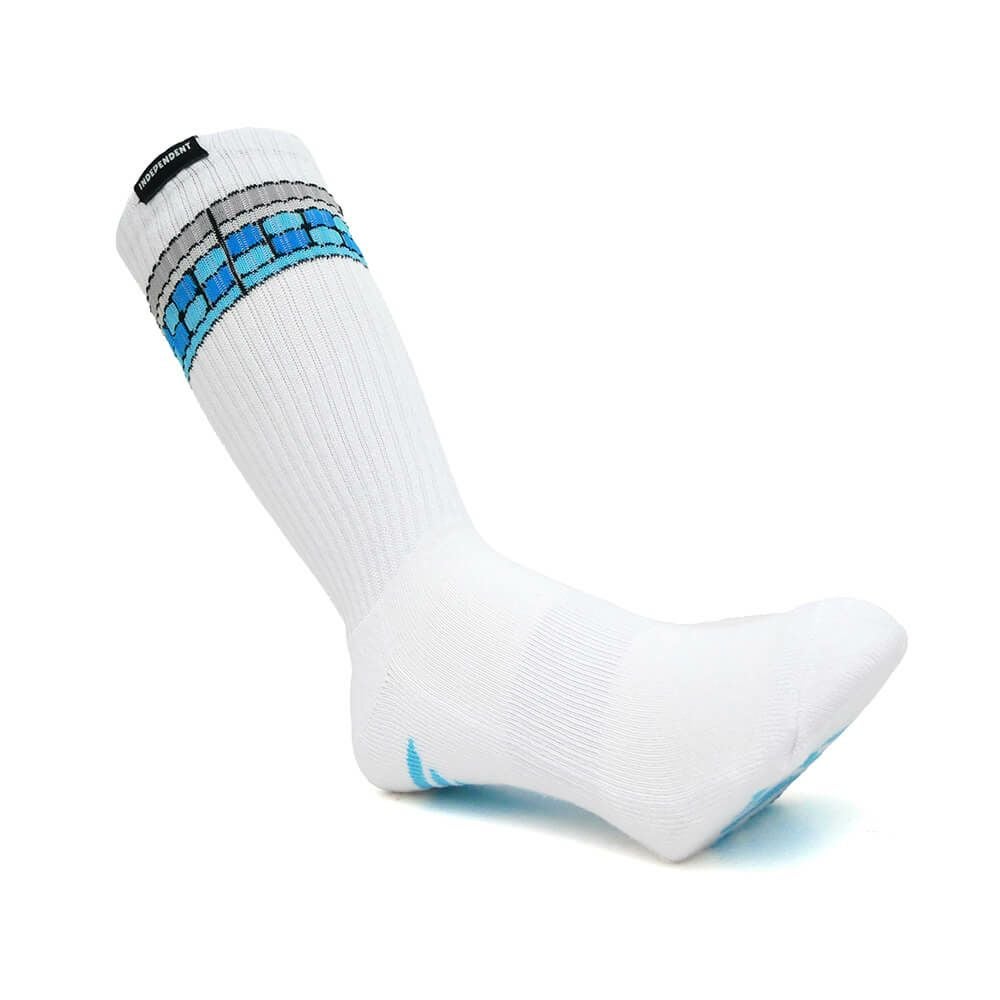 INDEPENDENT SOCKS インディペンデント ソックス 靴下 TILE SPAN WHITE