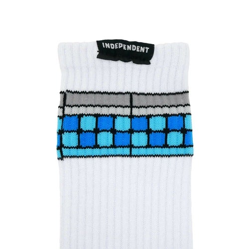 INDEPENDENT SOCKS インディペンデント ソックス 靴下 TILE SPAN WHITE スケートボード スケボー 4