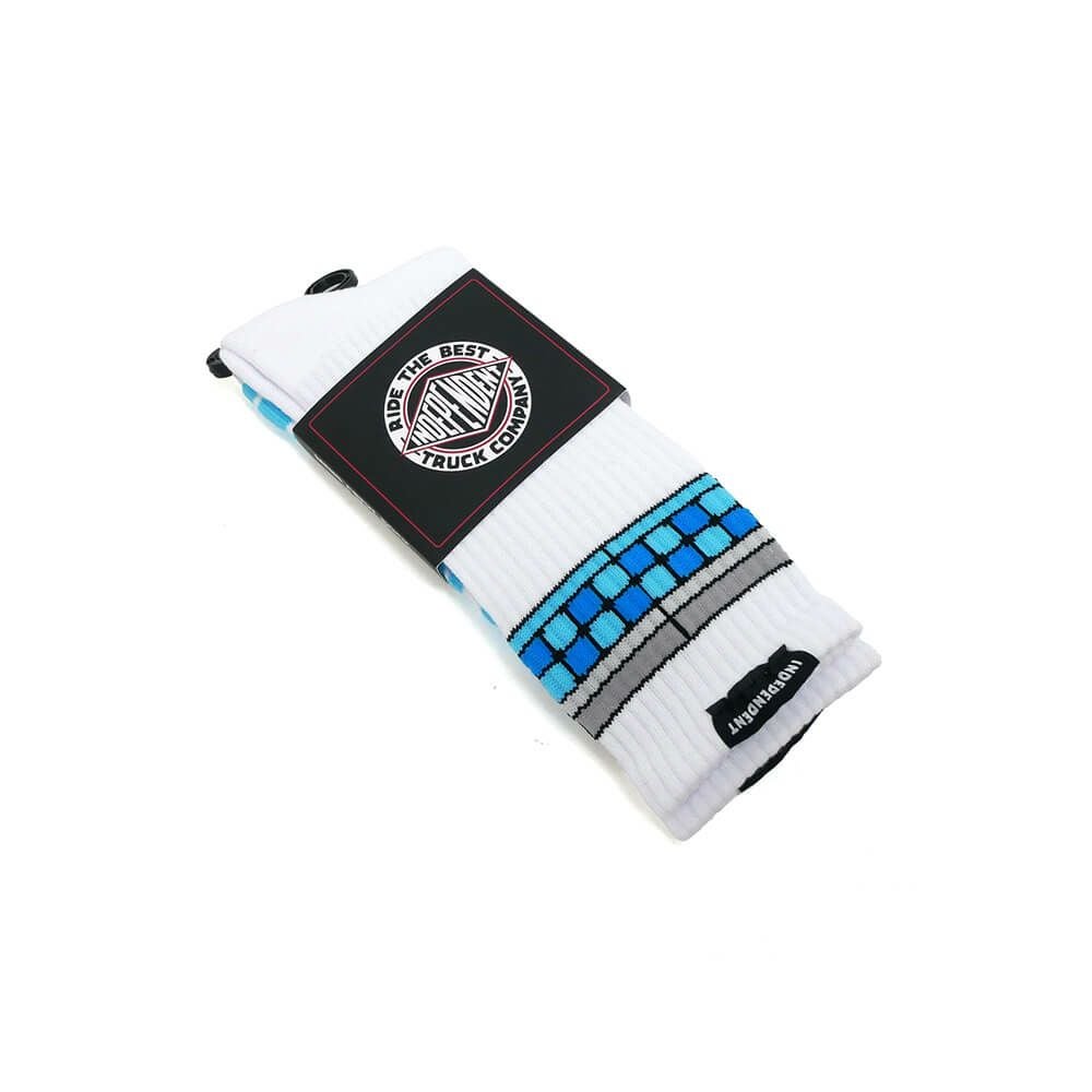 INDEPENDENT SOCKS インディペンデント ソックス 靴下 TILE SPAN WHITE