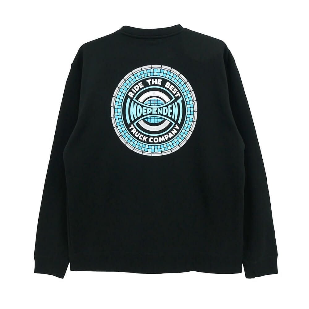  INDEPENDENT CREW SWEAT インディペンデント トレーナー TILE SPAN BLACK スケートボード スケボー 