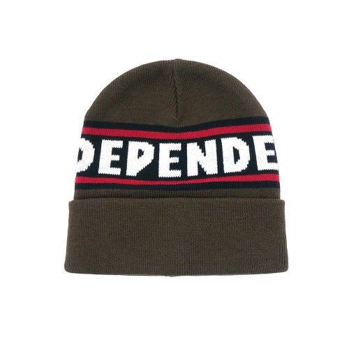 INDEPENDENT KNITCAP インディペンデント ニットキャップ BAR LOGO BEANIE CHOCOLATE スケートボード スケボー 