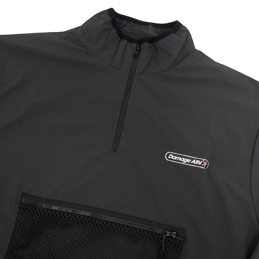 DAMAGE JACKET ダメージ ジャケット TUNDRA 1/4 ZIP BLACK スケートボード スケボー 1