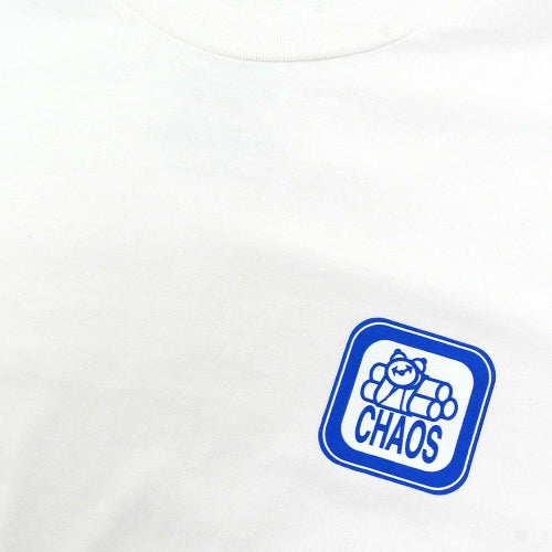 411VM T-SHIRT フォーワンワンビデオマガジン Tシャツ CHAOS GARMENT WHITE スケートボード スケボー 1