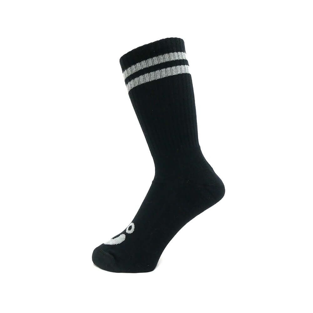 POLAR SOCKS ポーラー ソックス 靴下 HAPPY SAD RIB BLACK/GREY スケートボード スケボー 1