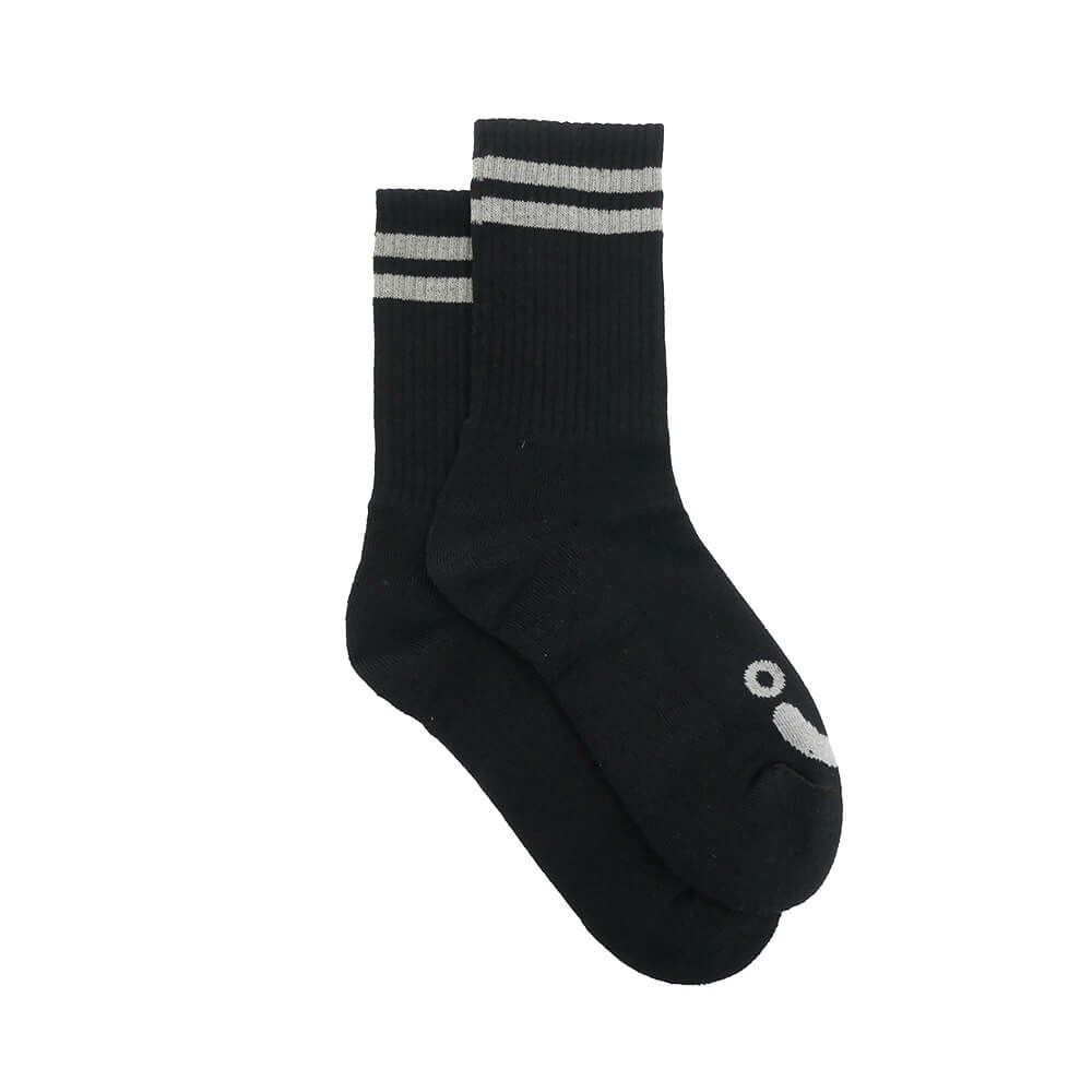 POLAR SOCKS ポーラー ソックス 靴下 HAPPY SAD RIB BLACK/GREY スケートボード スケボー 3