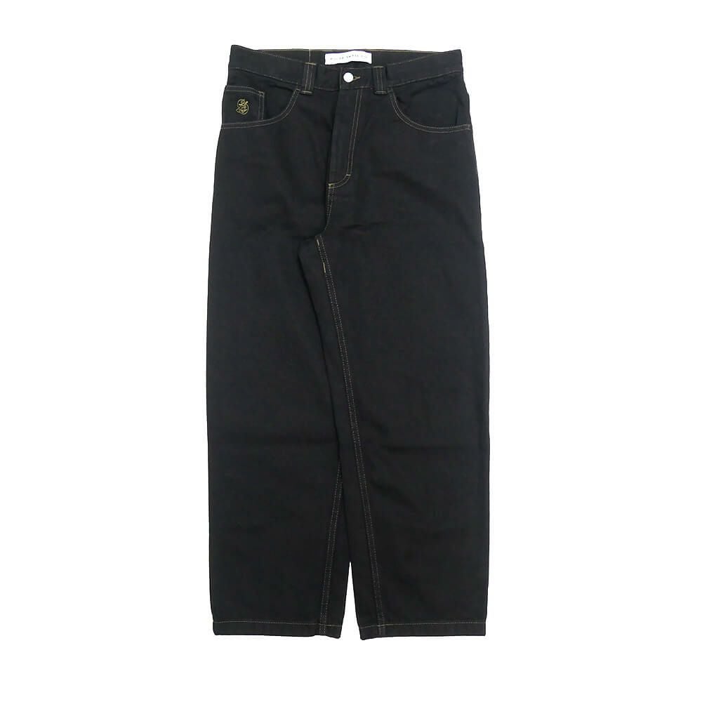 POLAR JEANS ポーラー パンツ ジーンズ 93! DENIM CONTRAST STITCHING BLACK/DARK OLIVE スケートボード スケボー 