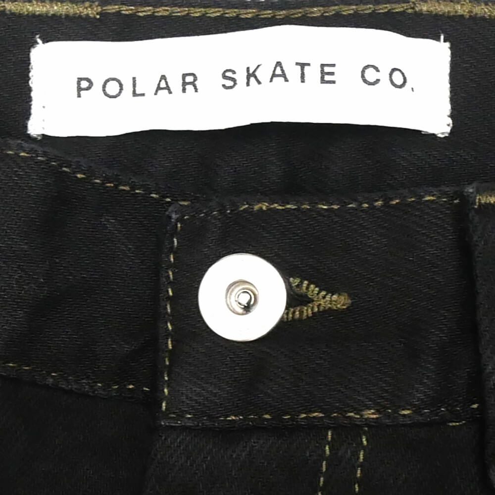 POLAR JEANS ポーラー パンツ ジーンズ 93! DENIM CONTRAST STITCHING BLACK/DARK OLIVE スケートボード スケボー 2