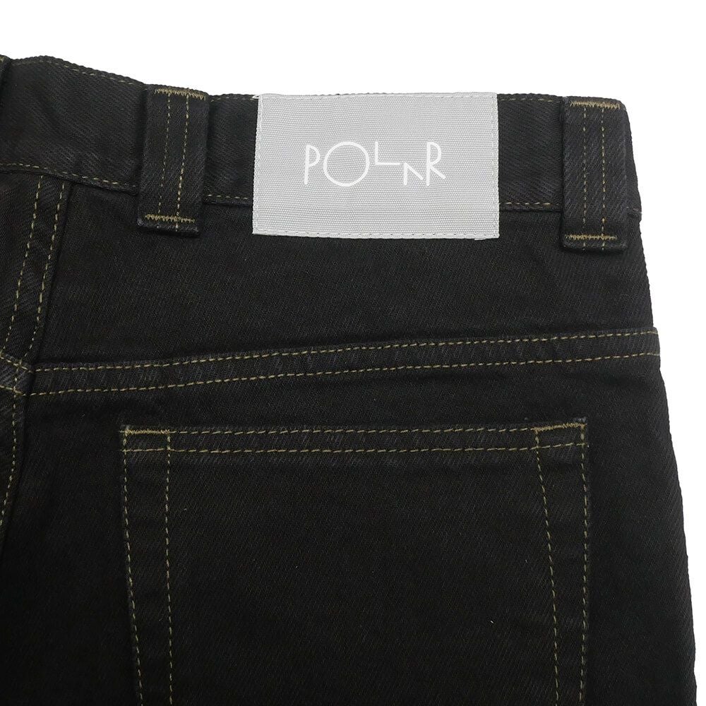 POLAR JEANS ポーラー パンツ ジーンズ 93! DENIM CONTRAST STITCHING BLACK/DARK OLIVE スケートボード スケボー 4