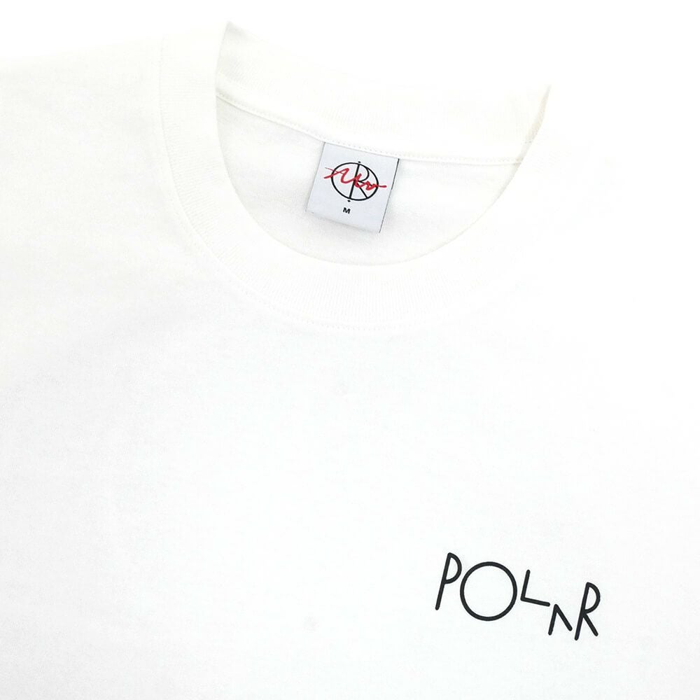 POLAR T-SHIRT ポーラー Tシャツ FILL LOGO HAPPY SAD WHITE スケートボード スケボー 2