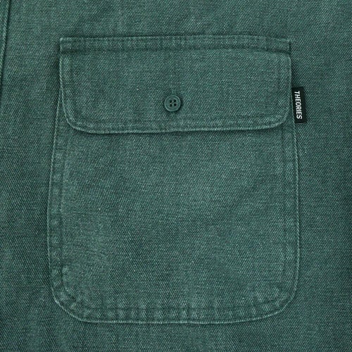 THEORIES LONG SLEEVE セオリーズ 長袖シャツ UNION FLANNEL LINED BUTTON UP SEA GREEN スケートボード スケボー 3