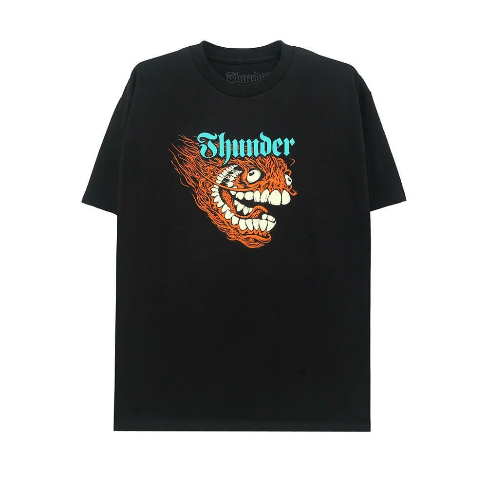 THUNDER T-SHIRT サンダー Tシャツ SCREAMING GRIMPLE BLACK スケートボード スケボー 