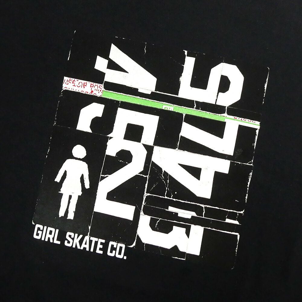 GIRL T-SHIRT ガール Tシャツ PUZZLE BLACK スケートボード スケボー 1