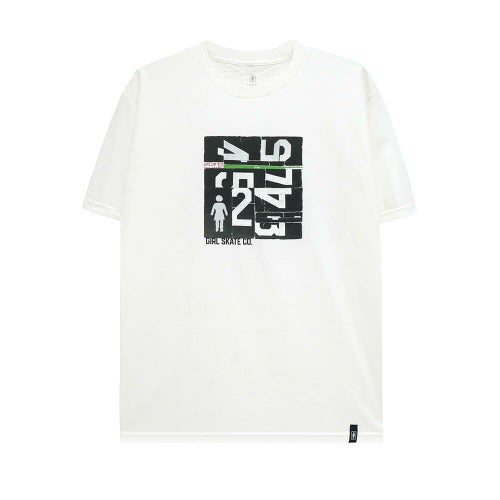 GIRL T-SHIRT ガール Tシャツ PUZZLE WHITE スケートボード スケボー 