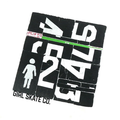 GIRL T-SHIRT ガール Tシャツ PUZZLE WHITE スケートボード スケボー 1