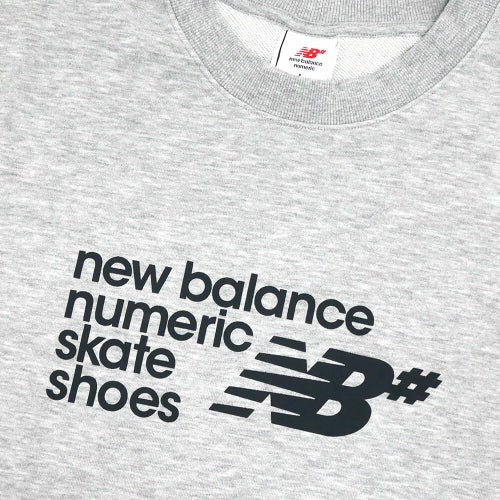 NEW BALANCE NUMERIC CREW SWEAT ニューバランス ヌメリック トレーナー NUMERIC FRENCH TERRY GREY スケートボード スケボー 1