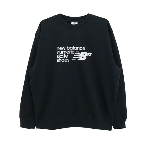 NEW BALANCE NUMERIC CREW SWEAT ニューバランス ヌメリック トレーナー NUMERIC FRENCH TERRY BLACK スケートボード スケボー 